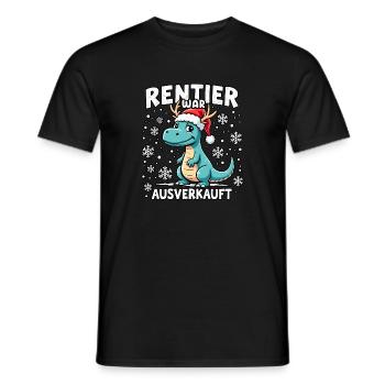 Dino Rentier war ausverkauft - Männer T-Shirt - Schwarz - Vorne - AI Model Male 178 light (178cm)