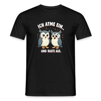 ich atme ein und raste aus lustige - Männer T-Shirt - Schwarz - Vorne - AI Model Male 178 light (178cm)