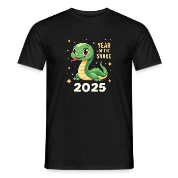 Réveillon du Nouvel An en Chine - Serpent 2025 - T-shirt homme - noir - Devant - AI Model Male 178 light (178cm)