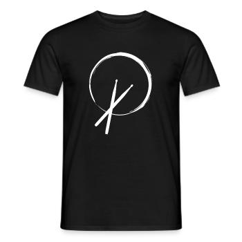 Drums, Trommel, Schlagzeug, Drumsticks - Men's T-Shirt - black - Front - AI Model Male 178 light (178cm)