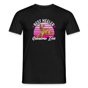 Australian Cattle Dog Red Blue Heeler - Men's T-Shirt - black - Front - AI Model Male 178 light (178cm)