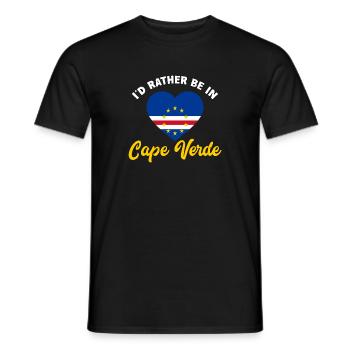 Cape Verde flag Cabo Verde flag - Men's T-Shirt - black - Front - AI Model Male 178 light (178cm)