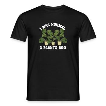 Monstera Deliciosa Albo Plante d’intérieur botanique - T-shirt homme - noir - Devant - AI Model Male 178 light (178cm)
