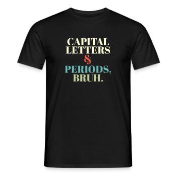 ELA Professeur Lettres et Périodes Bruh Grammaire - T-shirt homme - noir - Devant - AI Model Male 178 light (178cm)