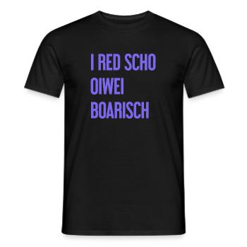 I red scho oiwei boarisch - T-shirt homme - noir - Devant - AI Model Male 178 light (178cm)