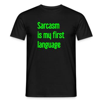 Sarcasme Pro - T-shirt homme - noir - Devant - AI Model Male 178 light (178cm)