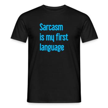 Sarcasme Pro - T-shirt homme - noir - Devant - AI Model Male 178 light (178cm)