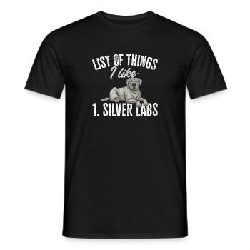 Silver Labrador Retriever Silver Lab - T-shirt homme - noir - Devant - AI Model Male 178 light (178cm)