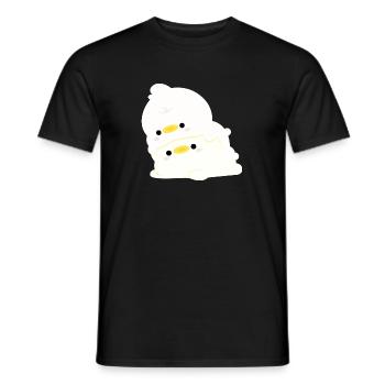 Couple de canards - T-shirt homme - noir - Devant - AI Model Male 178 light (178cm)