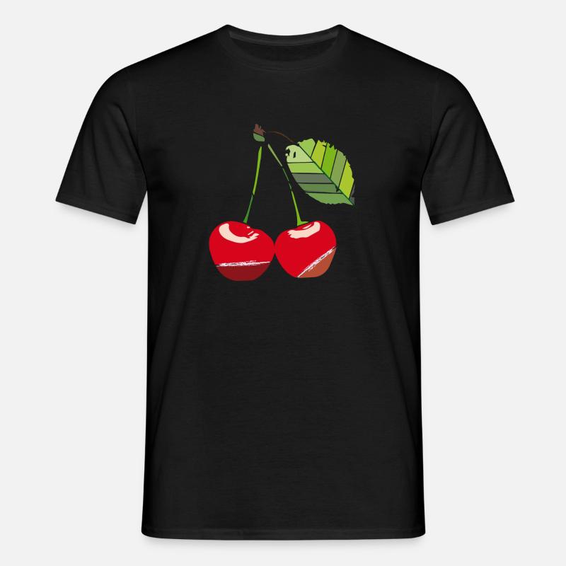 Kirsche - Männer T-Shirt - Schwarz