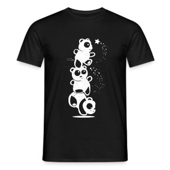 Panda cute - Men's T-Shirt - black - Front - AI Model Male 178 light (178cm)