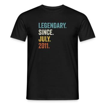 Legendary Since July 2011 11. Geburtstag - Männer T-Shirt - Schwarz - Vorne - AI Model Male 178 light (178cm)