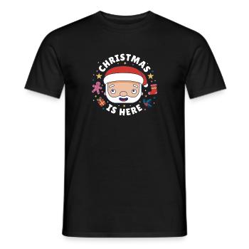 Noël est arrivé! Père Noël - T-shirt homme - noir - Devant - AI Model Male 178 light (178cm)