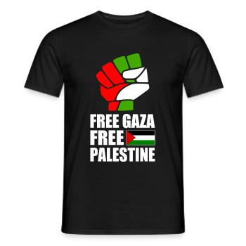 Free gaza Free palestine - Männer T-Shirt - Schwarz - Vorne - AI Model Male 178 light (178cm)