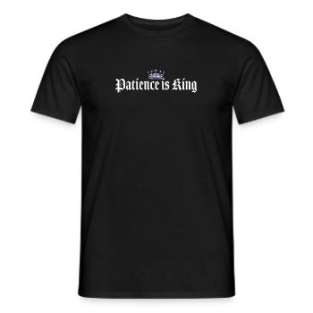 Patience is King Shirt - Männer T-Shirt - Schwarz - Vorne - AI Model Male 178 light (178cm)