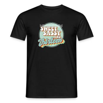 Sweet Sassy and 13 13th Birthday Party Celebrant - Männer T-Shirt - Schwarz - Vorne - AI Model Male 178 light (178cm)