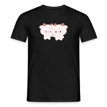 Couple de vaches - T-shirt homme - noir - Devant - AI Model Male 178 light (178cm)