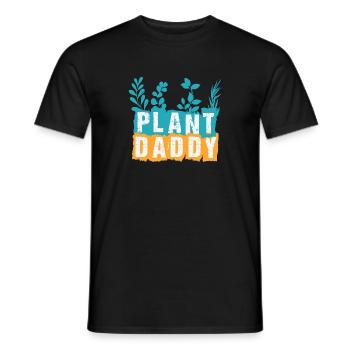 Plant Daddy Father Gardener - Men's T-Shirt - black - Front - AI Model Male 178 light (178cm)