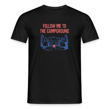 Follow Me to the Campground Wildlife Camping - Men's T-Shirt - black - Front - AI Model Male 178 light (178cm)