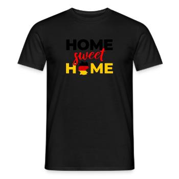 Deutschland Home Heimat Deutscher Germany - Männer T-Shirt - Schwarz - Vorne - AI Model Male 178 light (178cm)
