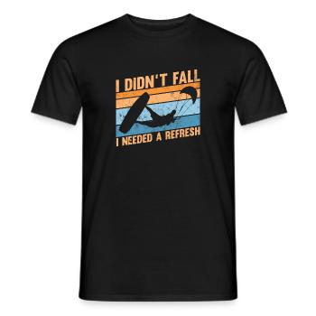 Kitesurfer brauche abkühlung kitesurfing retro - Männer T-Shirt - Schwarz - Vorne - AI Model Male 178 light (178cm)