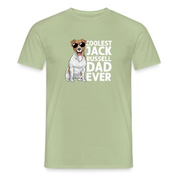 Jack Russell Terrier - T-shirt homme - vert sauge - Devant - AI Model Male 178 light (178cm)