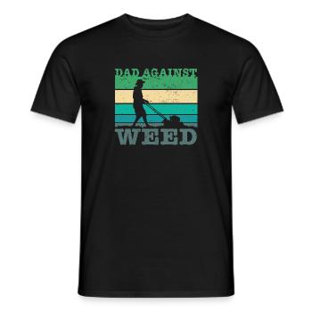 Dads Against Weed Funny Gardening Lawnmower Dad - Männer T-Shirt - Schwarz - Vorne - AI Model Male 178 light (178cm)