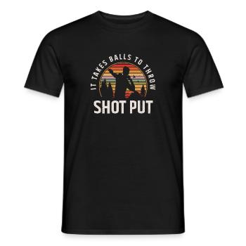 Kugelstoßen Werfen Leichtathletik - Männer T-Shirt - Schwarz - Vorne - AI Model Male 178 light (178cm)