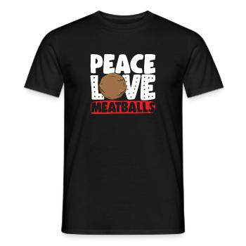 Boulettes de viande Italie Cuisine italienne - T-shirt homme - noir - Devant - AI Model Male 178 light (178cm)