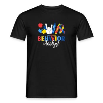 Behavior Analyst Registered ABA Therapist - Men's T-Shirt - black - Front - AI Model Male 178 light (178cm)