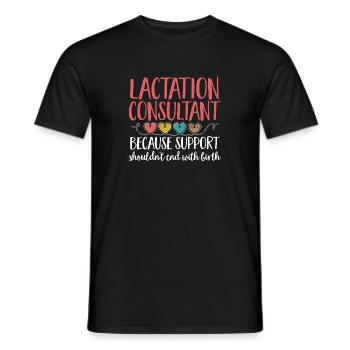 Lactation Consultant IBCLC - Men's T-Shirt - black - Front - AI Model Male 178 light (178cm)