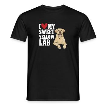 Yellow Labrador Retriever - Men's T-Shirt - black - Front - AI Model Male 178 light (178cm)