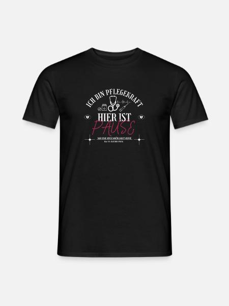 Ich bin Pflegekraft Pause = Verschwörungsthoerie - Männer T-Shirt - Schwarz