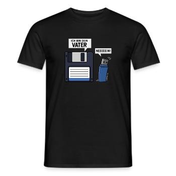 Ich Bin Dein Vater Diskette USB Stick - Männer T-Shirt - Schwarz - Vorne - AI Model Male 178 light (178cm)