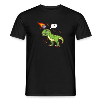 T-Rex Tyrannosaurus Rex Pierre Ciseaux Papier Dino - T-shirt homme - noir - Devant - AI Model Male 178 light (178cm)