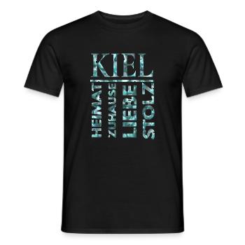 Kiel Schleswig-Holstein Norddeutsch Heimat Shirt - Männer T-Shirt - Schwarz - Vorne - AI Model Male 178 light (178cm)