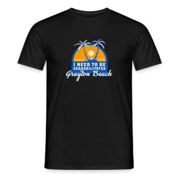 I Need To Be Seahabilitated Grayton Beach Summer - Men's T-Shirt - black - Front - AI Model Male 178 light (178cm)