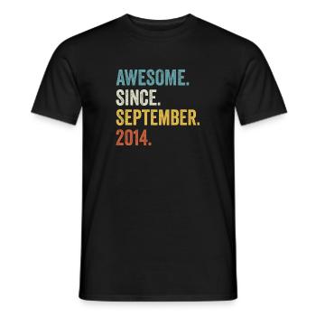 Awesome Since September 2014 8. Geburtstag - Männer T-Shirt - Schwarz - Vorne - AI Model Male 178 light (178cm)