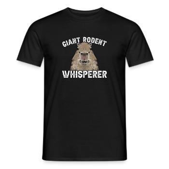 Capybara Nagetier - Männer T-Shirt - Schwarz - Vorne - AI Model Male 178 light (178cm)