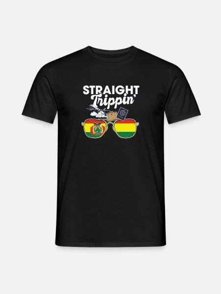 Straight Trippin' Bolivia Vacation Tour Travel - Men's T-Shirt - black