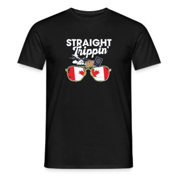 Straight Trippin' Canada Vacation Tour Voyage - T-shirt homme - noir - Devant - AI Model Male 178 light (178cm)
