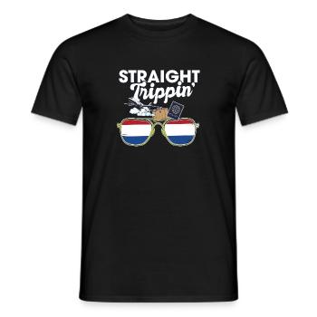 Straight Trippin' Netherlands Vacation Tour - Männer T-Shirt - Schwarz - Vorne - AI Model Male 178 light (178cm)