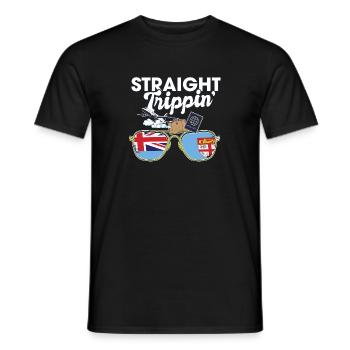 Straight Trippin' Fiji Vacation Tour Voyage - T-shirt homme - noir - Devant - AI Model Male 178 light (178cm)