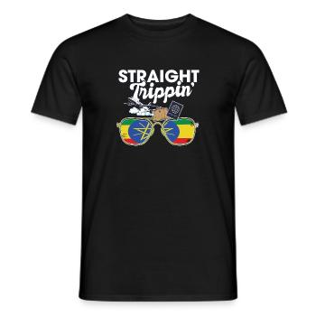 Straight Trippin' Ethiopie Vacances Tour Voyage - T-shirt homme - noir - Devant - AI Model Male 178 light (178cm)