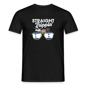 Straight Trippin' ' Honduras Vacances Tour Voyage - T-shirt homme - noir - Devant - AI Model Male 178 light (178cm)