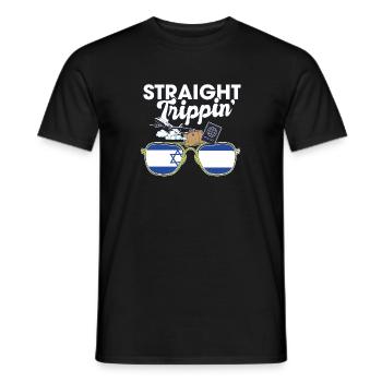 Straight Trippin' ' Israël Vacances Tour Voyage - T-shirt homme - noir - Devant - AI Model Male 178 light (178cm)