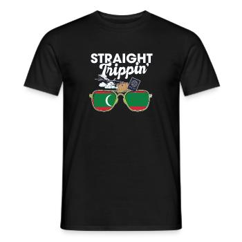 Straight Trippin' Maldives Vacation Tour Travel - Männer T-Shirt - Schwarz - Vorne - AI Model Male 178 light (178cm)