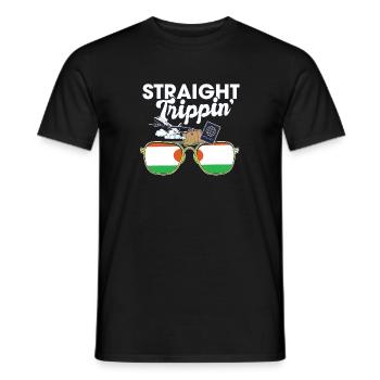 Straight Trippin' Nigeria Vacances Tour Voyage - T-shirt homme - noir - Devant - AI Model Male 178 light (178cm)