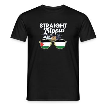Straight Trippin' Palestine Vacances Tour Voyage - T-shirt homme - noir - Devant - AI Model Male 178 light (178cm)