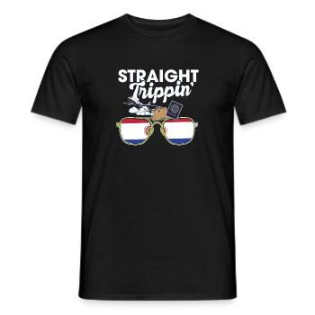 Straight Trippin' Paraguay Vacation Tour Travel - Men's T-Shirt - black - Front - AI Model Male 178 light (178cm)